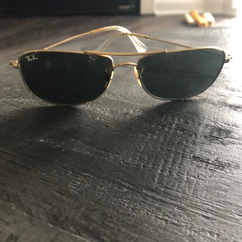 Ray Ban 59016 Rectangular Aviator Sunglasses